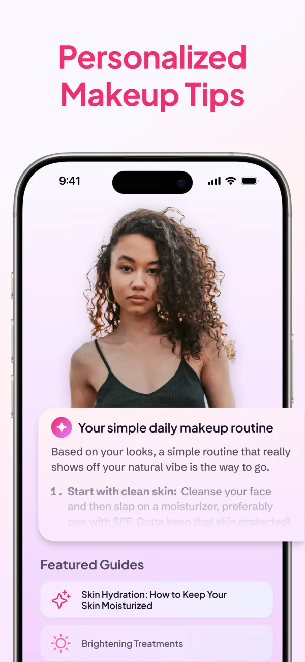 Personalized makeup tips and a daily makeup routine